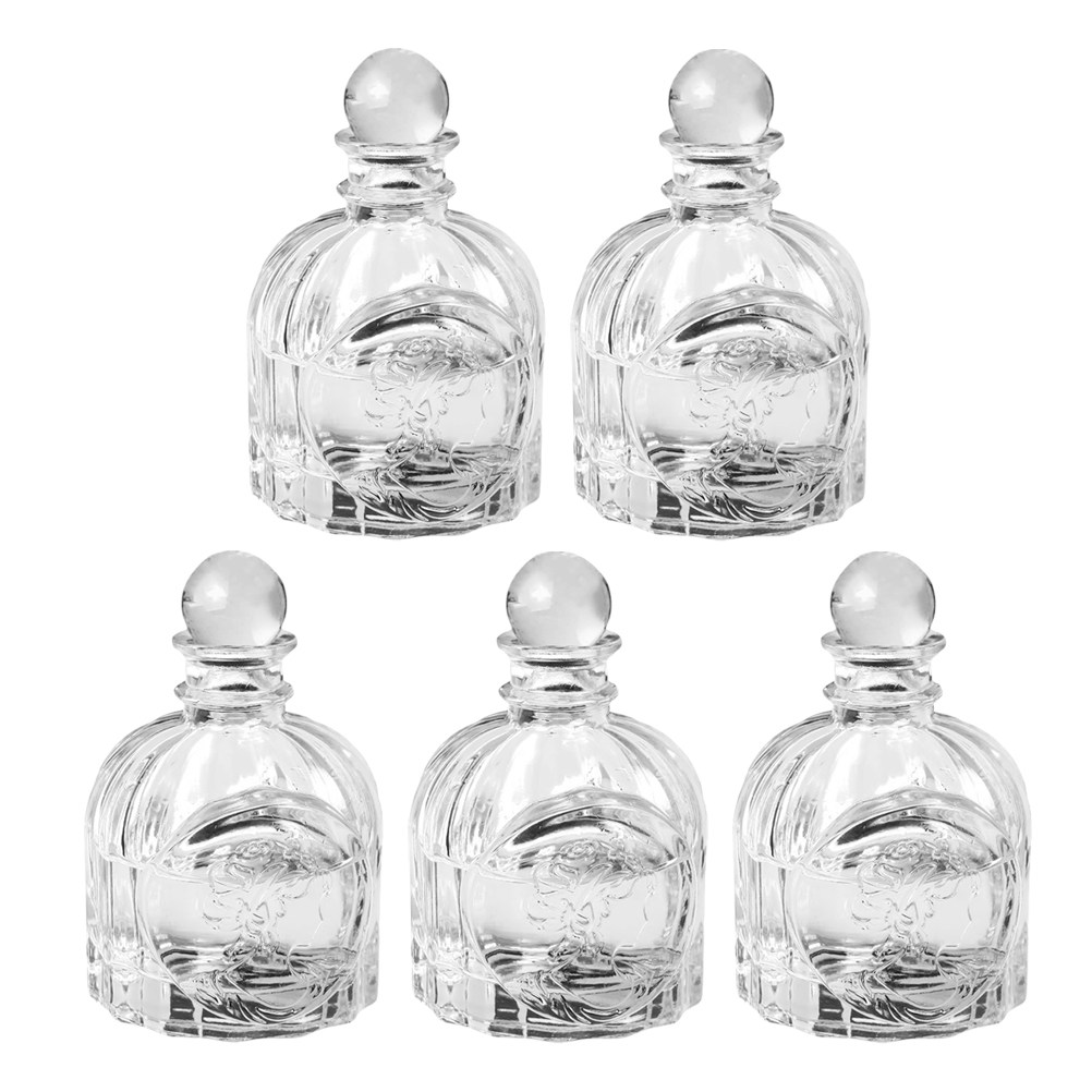 Home Fragrance - 5Sets Fragrance Bottles Transparent French Style