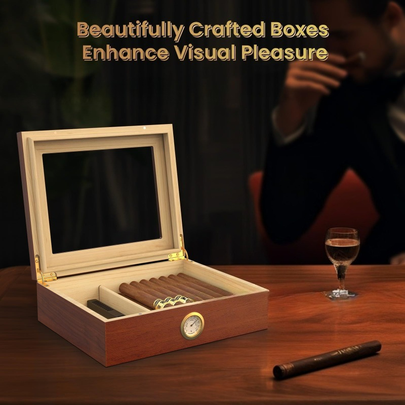 Cigar Humidor Box Cigar Case w - đánh giá và giá Home Fragrance Maple Walnut