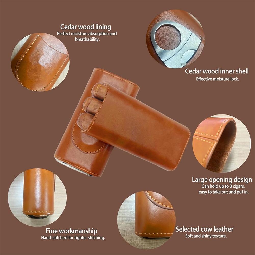 Cigar Case Travel Humidor Kit  - đánh giá và giá Home Fragrance Maple Walnut