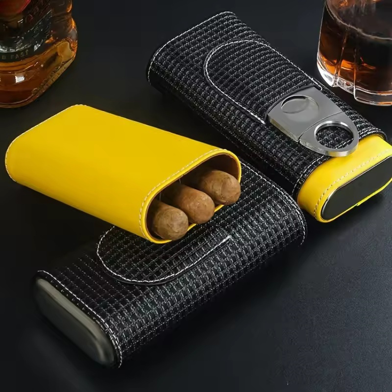 Portable Leather Cigar Humidor - đánh giá và giá Home Fragrance Maple Walnut