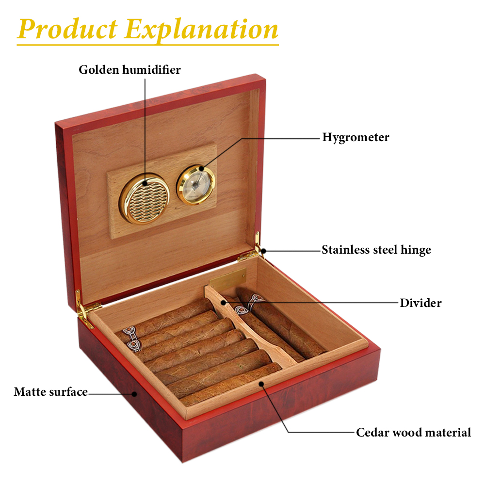 20Count Cigar Humidor Box Ceda - đánh giá và giá Home Fragrance Maple Walnut
