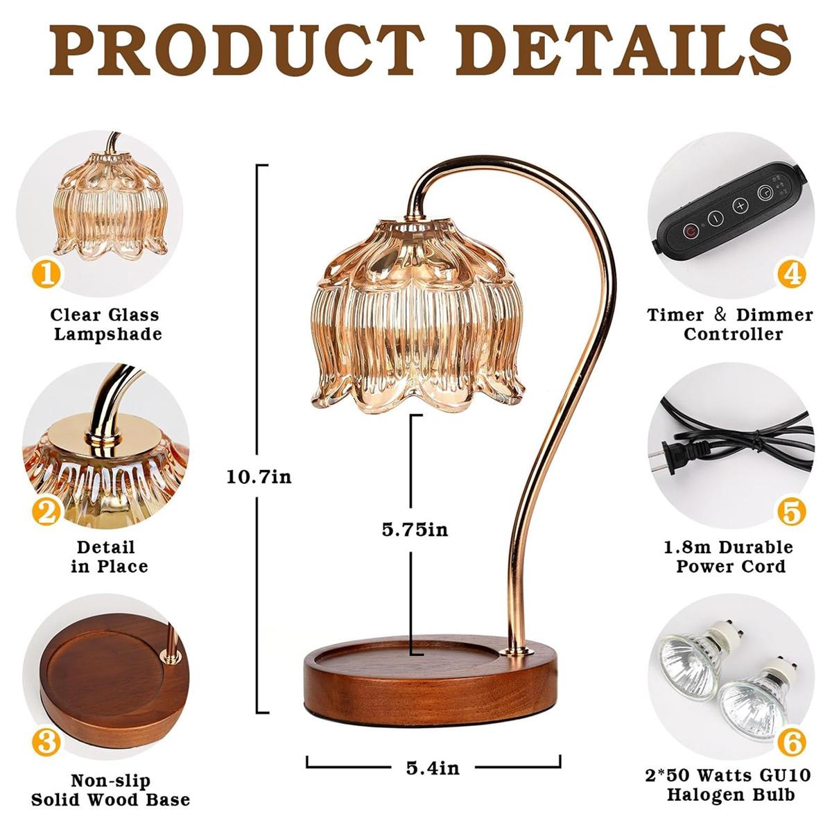 Candle Warmer Lamp With Timer  - đánh giá và giá Home Fragrance Lamp