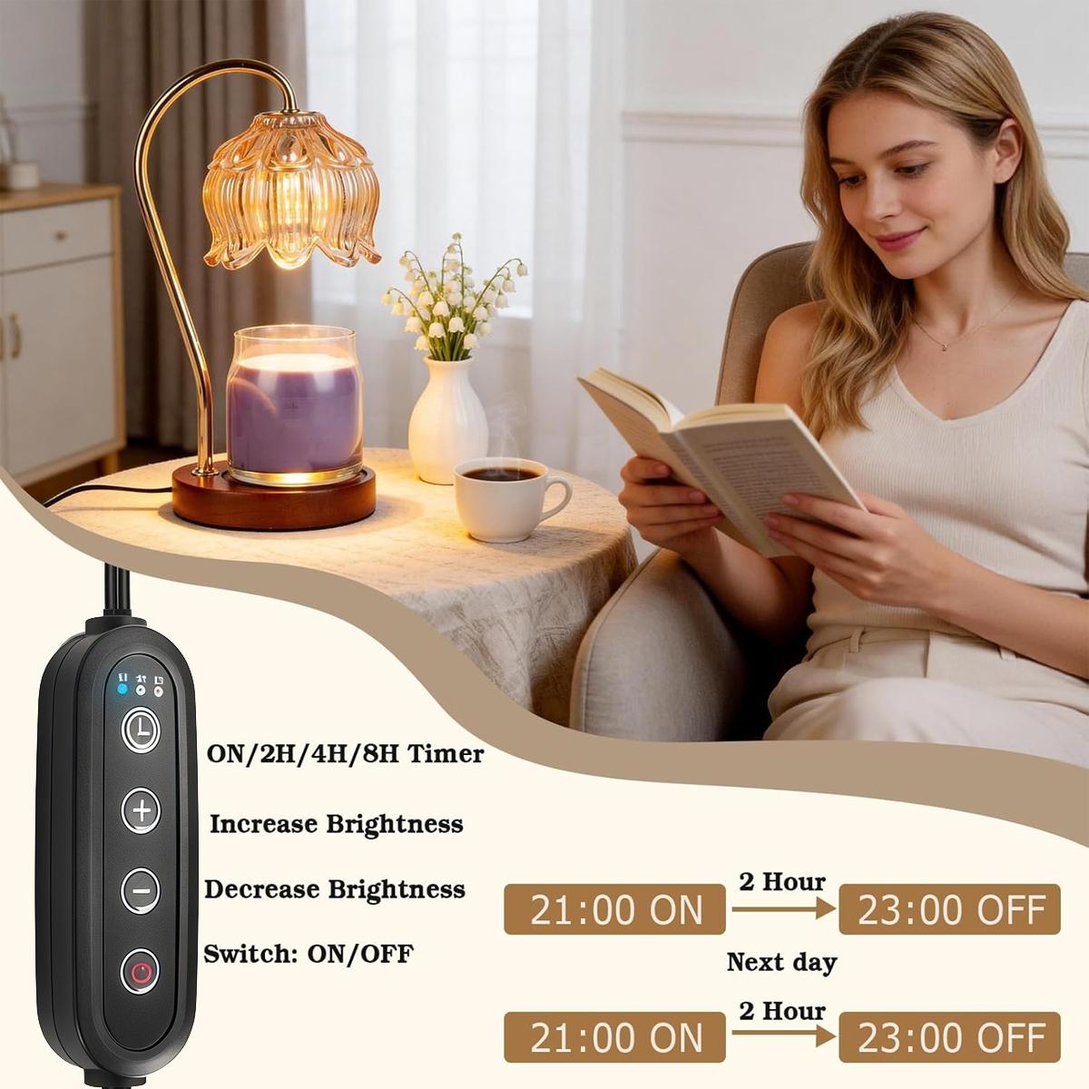 Candle Warmer Lamp With Timer  - đánh giá và giá Home Fragrance Lamp
